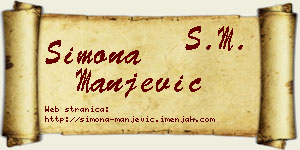 Simona Manjević vizit kartica